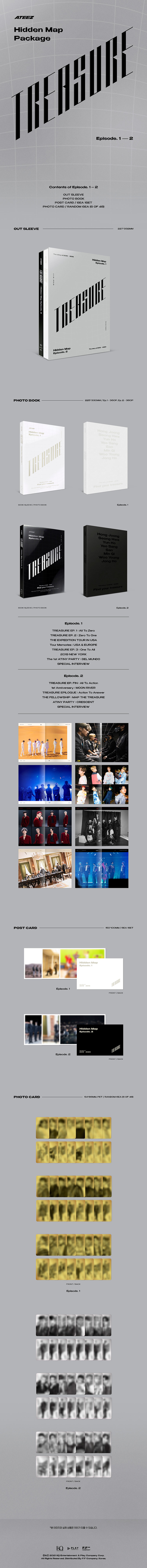 ATEEZ - TREASURE : Hidden Map Package - Photobook